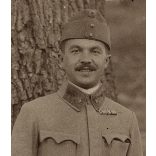 Magyar katona, Szinte László egyenruhában, 1. világháború, monarchia, 1910-es évek, Eredeti fotó, hátulján feliratozott papírkép.  