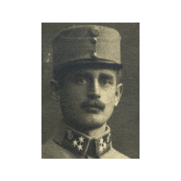 A. Epstein műterem, Kovel (Ukrajna), magyar katona egyenruhában, karddal, 1. világháború, monarchia, 1910-es évek, Eredeti CDV, ritka ciril betűs vizitkártya fotó.  