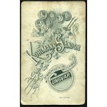 Kohlmann Sándor műterme, Ungvár, Kárpátalja, elegáns nő gyönyörű ruhában, 1890-es évek, monarchia, helytörténet. Eredeti CDV, vizitkártya fotó. 