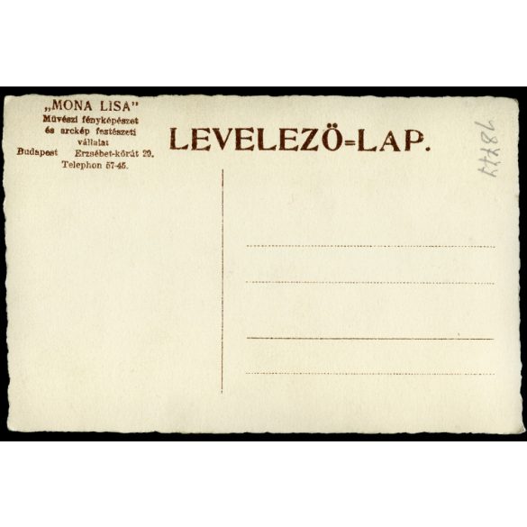 Mona Lisa műterem, Budapest, magyar katona gyönyörű portréja, egyenruha, kard, érdemrend, kitüntetés, 1. világháború, monarchia, 1910-es évek, Eredeti fotó, hátulján jelzett papírkép.