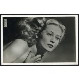 Rozgonyi műterem, Budapest, Bárczy Kató színésznő, gyönyörű nő, művész, film, színház,  Horthy-korszak, 1940-es évek, Eredeti képeslap fotó, számozott papírkép.  