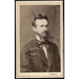 Zelesny műterem, Pécs, elegáns szakállas úr portréja, monarchia, Baranya megye, 1870-es évek, Eredeti CDV, vizitkártya fotó.  