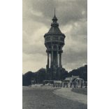 Nagyobb méret, a margitszigeti víztorony. Budapest, Horthy-korszak, 1930-as évek, Eredeti fotóról készült művészi nyomat, papírkép.  