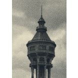 Nagyobb méret, a margitszigeti víztorony. Budapest, Horthy-korszak, 1930-as évek, Eredeti fotóról készült művészi nyomat, papírkép.  