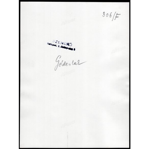 Nagyobb méret, Szendrő István fotóművészeti alkotása, mosolyogva, géderlaki népviseletben, Bács-Kiskun megye, 1930-as évek. Eredeti, pecséttel jelzett fotó, papírkép, Agfa Brovira papíron. 