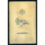 Nagyobb méret, Csonka Géza műterme, Marosvásárhely, Erdély, polgári esküvő, menyasszony, vőlegény, virág fiatal pár, bajusz, monarchia, helytörténet, 1890-es évek, Eredeti  kabinetfotó, felülete enyhé