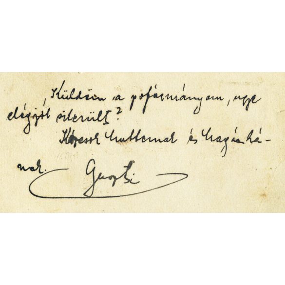 Magyar katona egyenruhában, gyönyörű installáció, fotó dombornyomott képeslapba ragasztva, Regőcére (Vajdaság) címezve, 1. világháború, monarchia, helytörténet, 1914, 1910-es évek, Eredeti fotó, papír