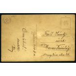 Adler műterem, Brassó (Erdély), kislány szüleivel, családportré,  1928., 1920-as évek, Eredeti mélynyomóval jelzett fotó, papírkép, Gyimesből Fall Károly úrnak Marosvásárhelyre címezve.  