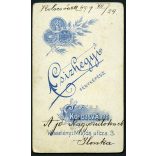 Csizhegyi műterem, Kolozsvár, Erdély,  elegáns gyerek, kislány portréja, monarchia, 1899. XII. 24, 1890-es évek, Eredeti CDV, hátulján feliratozott vizitkártya fotó.  