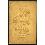 Menzel Lajos üveg műterme, Dés (Deés), Erdély,  elegáns karcsú nő gyönyörű hajjal, monarchia, 1880-as évek, Eredeti CDV, vizitkártya fotó.  