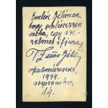 Cserkészfiú egyenruhában, Szatmárcseke, Szűcs (?) Bála, Horthy-korszak, Szabolcs-Szatmár-Bereg megye, 1934, 1930-as évek, Eredeti fotó, papírkép, hátulján feliratozva, szignózva.  