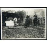 Magyar katonák tábori misén, katonazenekar, egyenruha, pap, egyház, vallás, zene, 1. világháború, monarchia, 1910-es évek, Eredeti fotó, papírkép.