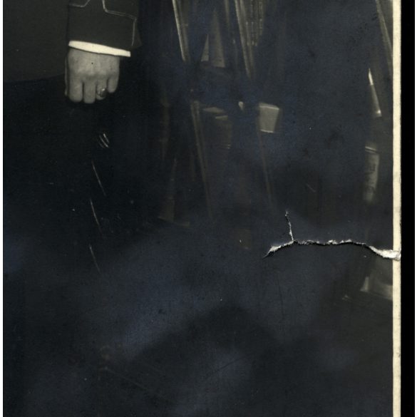 Nagyobb méret, Schaffer fotószalon, Budapest, magyar  katonatiszt esküvője, menyasszony, vőlegény, egyenruha, kitüntetés, érdemrend, 2. világháború, Horthy-korszak, 1940-es évek, Eredeti pecséttel jel