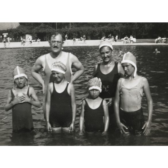 „Szentmargitszigeti Palatinus Strandfürdő”. Budapest, fürdőruha, strand, , Horthy-korszak, 1933, 1930-as évek, Eredeti fotó, papírkép.  