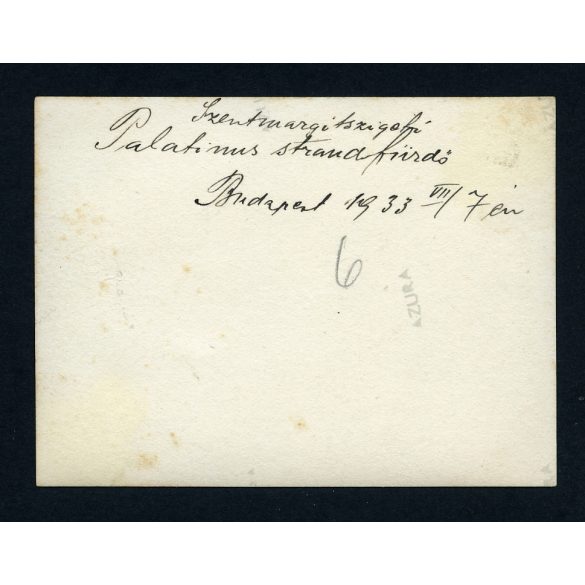 „Szentmargitszigeti Palatinus Strandfürdő”. Budapest, fürdőruha, strand, , Horthy-korszak, 1933, 1930-as évek, Eredeti fotó, papírkép.  