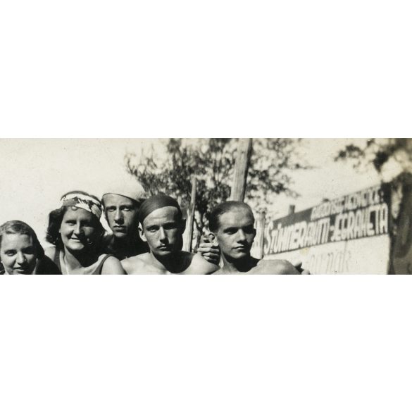 Fürdőélet, Meister terpentin szinszappan és Stühmer reklámok, strand, fürdőruha, Horthy-korszak, 1930-as évek, Eredeti fotó, papírkép.  