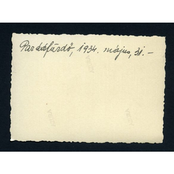 Fürdőépület, Parádfürdő, fürdőkultúra, Heves megye, Horthy-korszak, falu, helytörténet, 1934, 1930-as évek, Eredeti fotó,  hátuljám feliratozott papírkép.