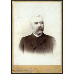   Letzter és Társa műterem, Kassa, Felvidék, elegáns szakállas úr portréja, monarchia, helytörténet, 1880-as évek, Eredeti  kabinetfotó. 