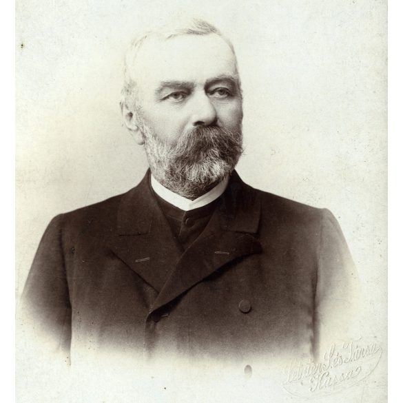 Letzter és Társa műterem, Kassa, Felvidék, elegáns szakállas úr portréja, monarchia, helytörténet, 1880-as évek, Eredeti  kabinetfotó. 