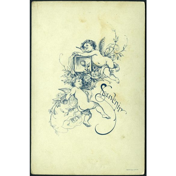 Ismeretlen műterem, Menyő, Erdély, Szilágymenyő, Molnár Miklós református lelkész családjával, egyház, pap, monarchia, 1890-es évek, Eredeti, kabinetfotó. 