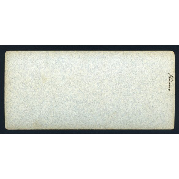 Ismeretlen műterem, városkép, Fiume, utcarészlet házakkal, monarchia, 1890-es évek, Eredeti, kabinetfotó, sztereó fotó.  