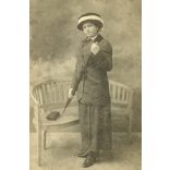 Scherling műterem, Szatmárnémeti, Erdély, elegáns hölgy kalapban, ernyővel, monarchia, 1890-es évek, Eredeti kabinetfotó.  