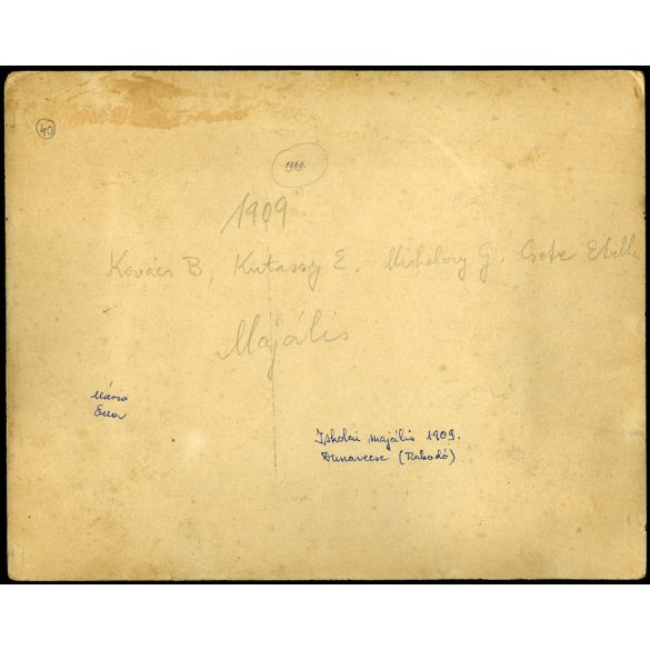 Nagyobb méret, iskolai majális, Dunavecse (Rakodó), iskolás gyerekek, felnőttek csoportképe, monarchia, helytörténet, Bács-Kiskun megye, 1909, 1900-as évek, Eredeti  kabinetfotó, hátulján nevekkel fel