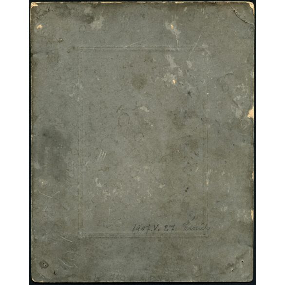 Nagyobb méret, Gondy és Egey műterem, Debrecen, házaspár, magyar katona különös egyenruhában, sapkajelvény, kard, ernyő, „Napóleon frizura”, 1. világháború előtt, monarchia, 1907, 1900-as évek, Eredet