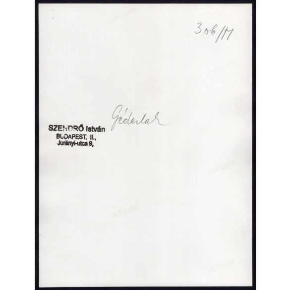 Nagyobb méret, Szendrő István fotóművészeti alkotása, ifjú pár, géderlaki (Bács-Kiskun megye) népviseletben, szoknya, suba, 1930-as évek. 