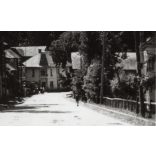 Tusnádfürdő utcái, Tusnádfürdő, Erdély, Hargita megye utcakép, Horthy-korszak, helytörténet. 1940-es évek, Eredeti fotó, papírkép.  