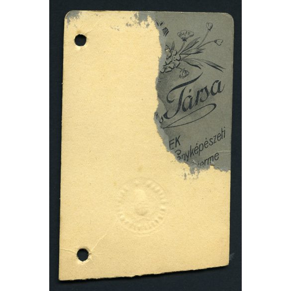 Ferencz és Társa műterem, Kolozsvár, Erdély, elegáns bajuszos férfi, Zsombori János portréja, monarchia, 1900-as évek, Eredeti CDV, aláírt szignózott vizitkártya fotó a Magyar Királyi Államvasutak bél