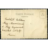 Elsőáldozó lány gyönyörű ruhában, gyönyörű festett háttér, Horthy-korszak, 1920-as évek, Eredeti fotó, hátulján feliratozott papírkép.  