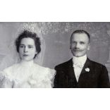 Botár műterem, Torda, Erdély, esküvői portré, menyasszony, vőlegény, bajusz, virág, ünnep,  monarchia, 1890-es évek, Eredeti  kabinetfotó, felületén kopásnyomok.  