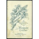 Botár műterem, Torda, Erdély, esküvői portré, menyasszony, vőlegény, bajusz, virág, ünnep,  monarchia, 1890-es évek, Eredeti  kabinetfotó, felületén kopásnyomok.  