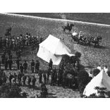 Katonai szemle a Vérmezőn, Budapest, I. kerület, Déli pályaudvar, Alkotás út, János kórház, Sas-hegy, helytörténet, egyenruha, katona, 1900-as évek eleje,  Eredeti nagyméretű fotó negatív, üvegnegatív