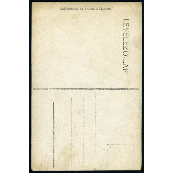 Calderoni és Társa műterem (Hopp Ferenc), elegáns nő, Etelka portréja, monarchia, 1906, 1900-as évek, Eredeti fotó, saját kézzel írott és aláírt papírkép.  