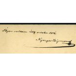 Veress Ferenc műterme, Kolozsvár, Erdély, Nyerges Zsigmond ügyvéd portréja, monarchia, helytörténet, 1889., 1880-as évek, Eredeti dedikált  kabinetfotó, hátulján saját kezű felirattal, aláírással.   m