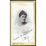 Matz műterem, Igló, Felvidék, elegáns nő szignózott portréja, monarchia, 1900., 1900-as évek, Eredeti aláírt CDV, vizitkártya fotó, „mignon”.  