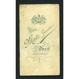 Matz műterem, Igló, Felvidék, elegáns nő szignózott portréja, monarchia, 1900., 1900-as évek, Eredeti aláírt CDV, vizitkártya fotó, „mignon”.  