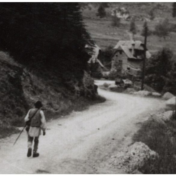 Kirándulás a Békás-szorosban, Erdély, Horthy-korszak, patak, természet, helytörténet. 1940-es évek, Eredeti fotó, papírkép.  