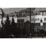 A marosvásárhelyi Kultúrpalota, Marosvásárhely, Maros megye, Erdély, utcakép, Horthy-korszak, építészet, templom, helytörténet. 1940-es évek, Eredeti fotó, papírkép.  