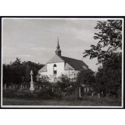   A mátraverebélyi Nagyboldogasszony-templom, Mátraverebély, Nógrád megye, templom, egyház, vallás, helytörténet, 1948. augusztus. 15., 1940-es évek, Eredeti fotó, papírkép.   