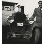 Elegáns férfiak Oakland amerikai gyártású gépkocsival, KA-s (Kaposvár) rendszám, autó, jármű, közlekedés, Horthy-korszak, 1930-as évek, Eredeti fotó, papírkép.  