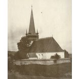 Nagyobb méret, református templom, Kőrösfő, Erdély, falu, utcakép, egyház,  monarchia, 1900-as évek, helytörténet, Eredeti fotó, papírkép.   