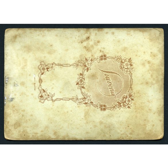 Ismeretlen műterem, esküvő, menyasszony, vőlegény, virág, cilinder,  1900-as évek, Eredeti kabinetfotó. 