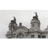 A Hunyadi téri színház, Kolozsvár, Kolozs megye, Erdély, utcakép, Horthy-korszak, épület, táblák, helytörténet, 1940-es évek, Eredeti fotó, papírkép.   