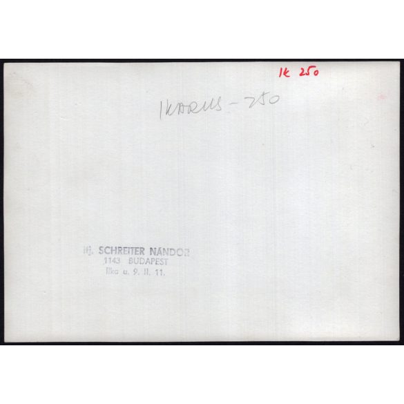 Nagyobb méret! Az Ikarus 250 típusú gépjárműve a tesztpályán, Magyarország, jármű, busz, közlekedéstörténet, 1970-es évek, Eredeti fotó, papírkép.   