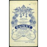 Dunky Fivérek műterme, Kolozsvár, Erdély, elegáns szakállas úr portréja, monarchia, 1890-es évek, Eredeti CDV, vizitkártya fotó.   