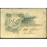 Kató műterem, Kolozsvár, Erdély,  elegáns úr lányaival, ikrek (?), cilinder, polgár, monarchia, 1900-as évek, Eredeti kabinetfotó, felülete foltos, sérült. 