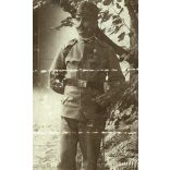 Cabinet Portrait, magyar katona egyenruhában, bajusz, 1. világháború, monarchia, 1900-as évek, Eredeti kabinetfotó, felületén kopásnyomok.  